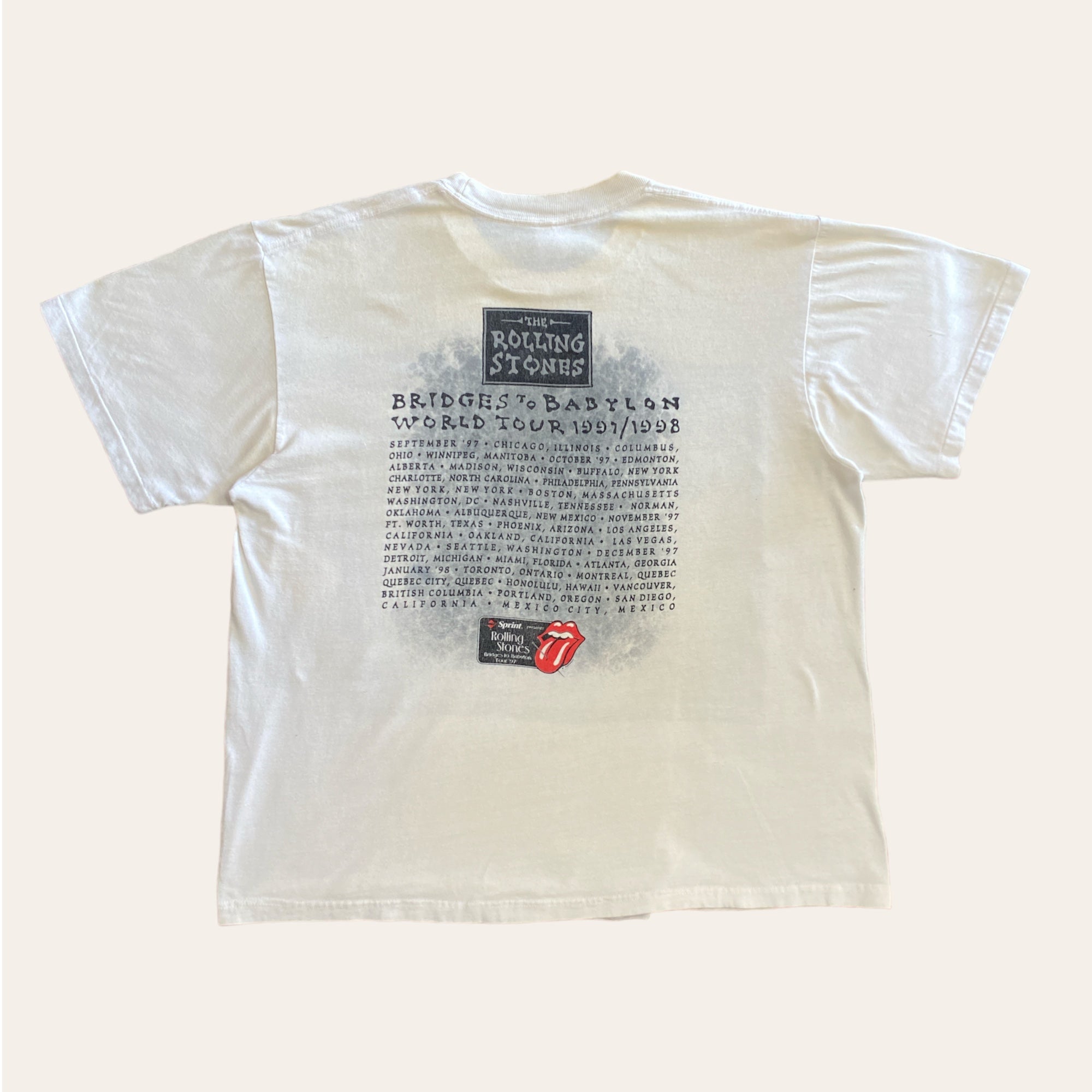 1998 Rolling Stones Tour Tee Size L