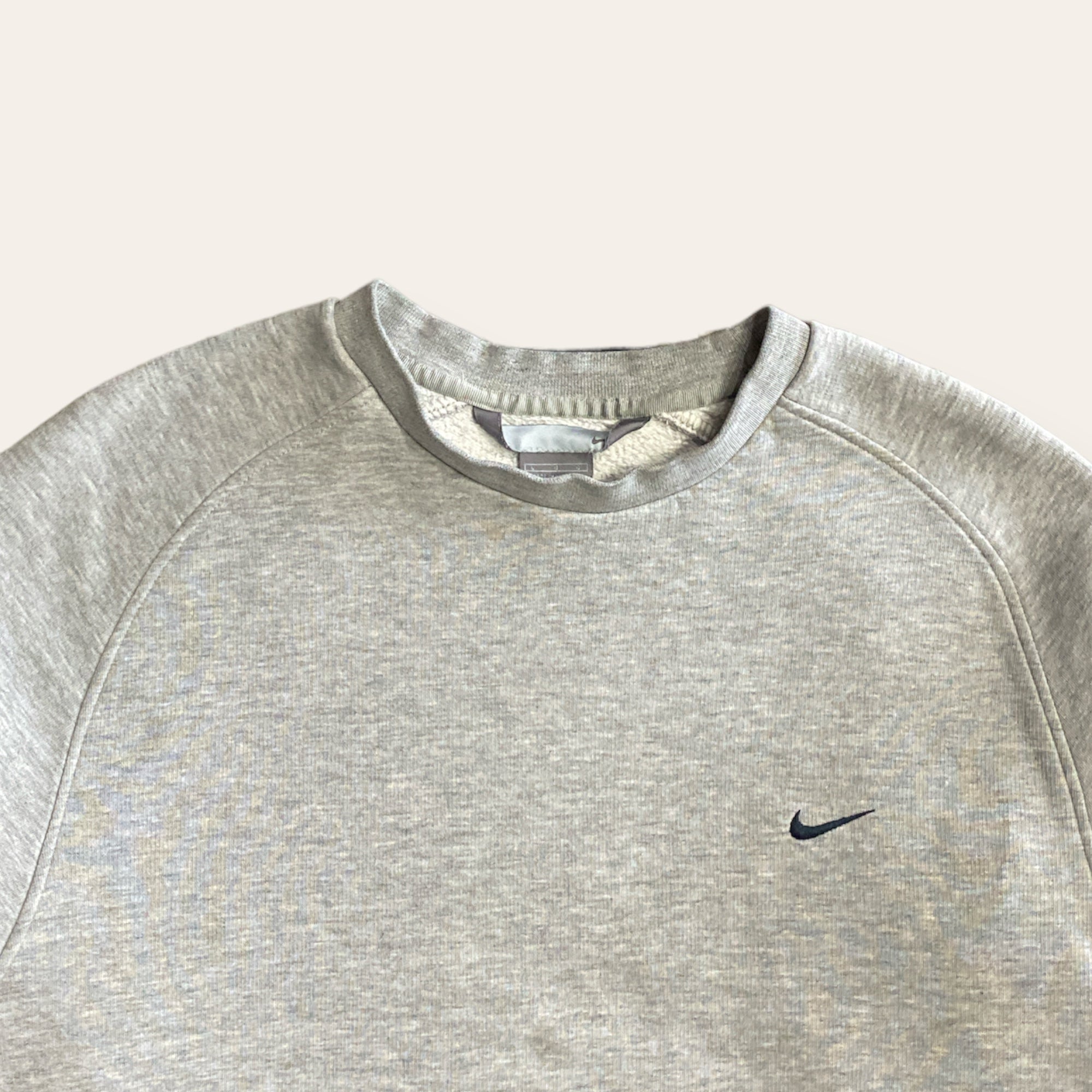 Y2K Nike Side Swoosh Sweater Grey Size L
