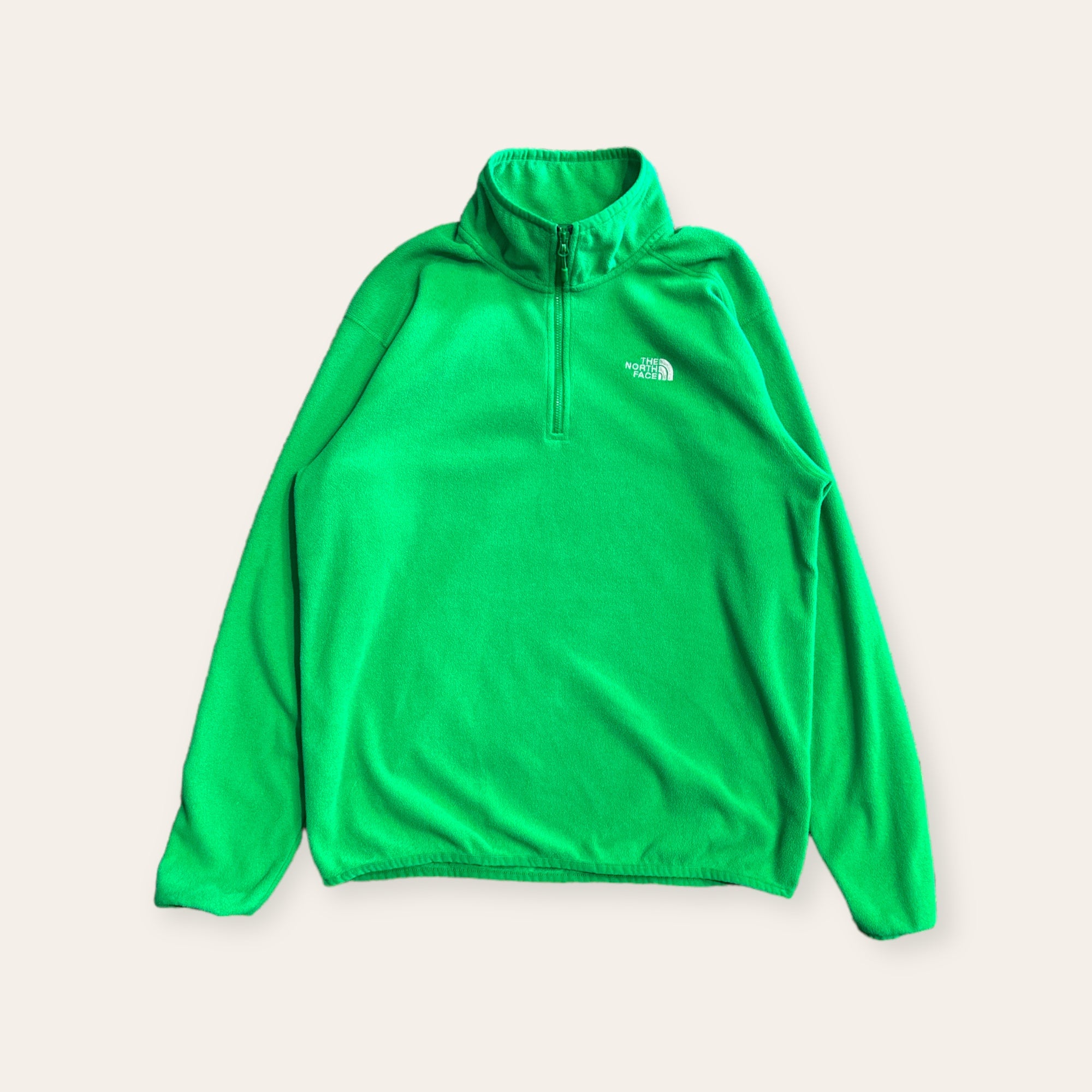 North Face 1/4 Zip Fleece Green Size M