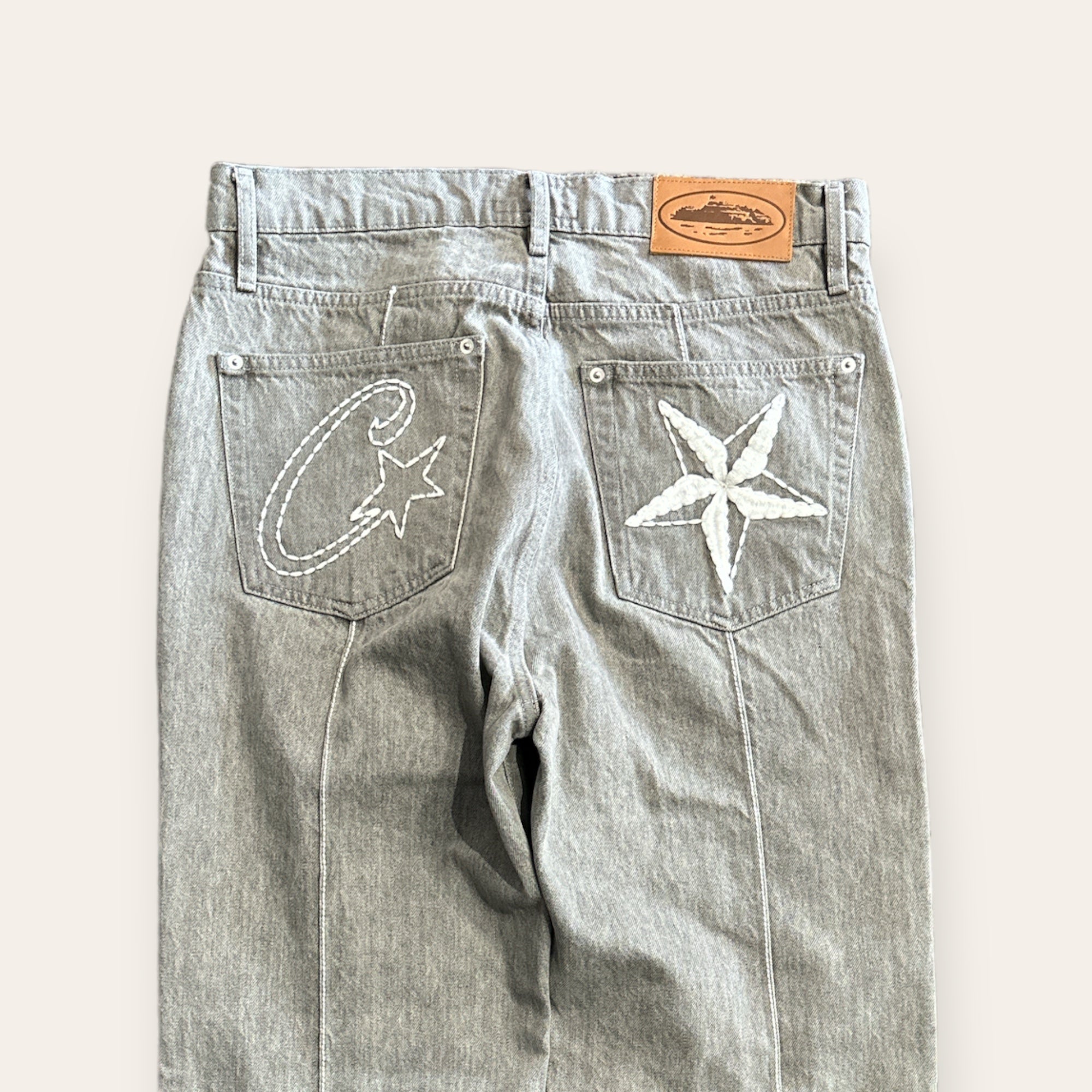 Corteiz C-Star Denim Jeans Blue – 21Dripzz