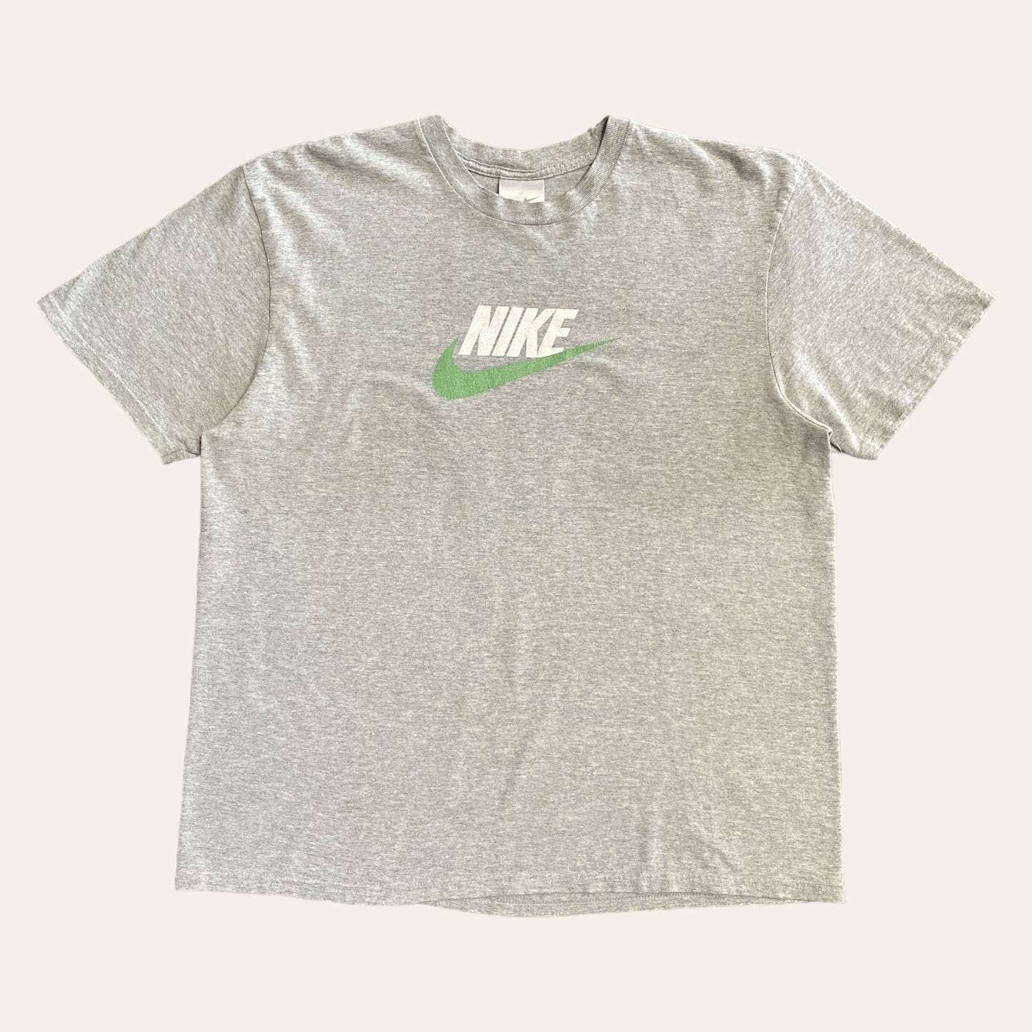 Y2K Nike Logo Tee Grey Size XL