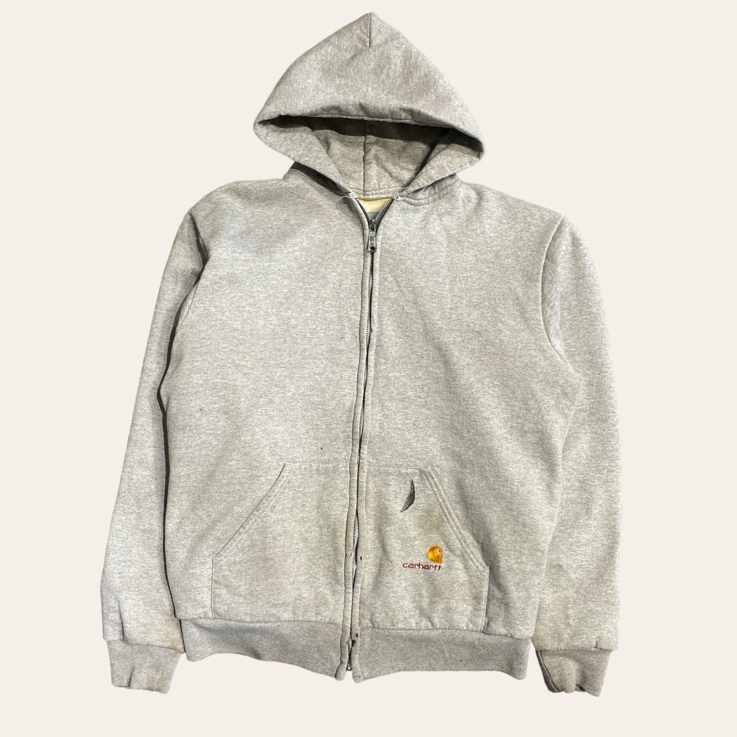 Carhartt Thermal Lined Hoodie Grey Size XL