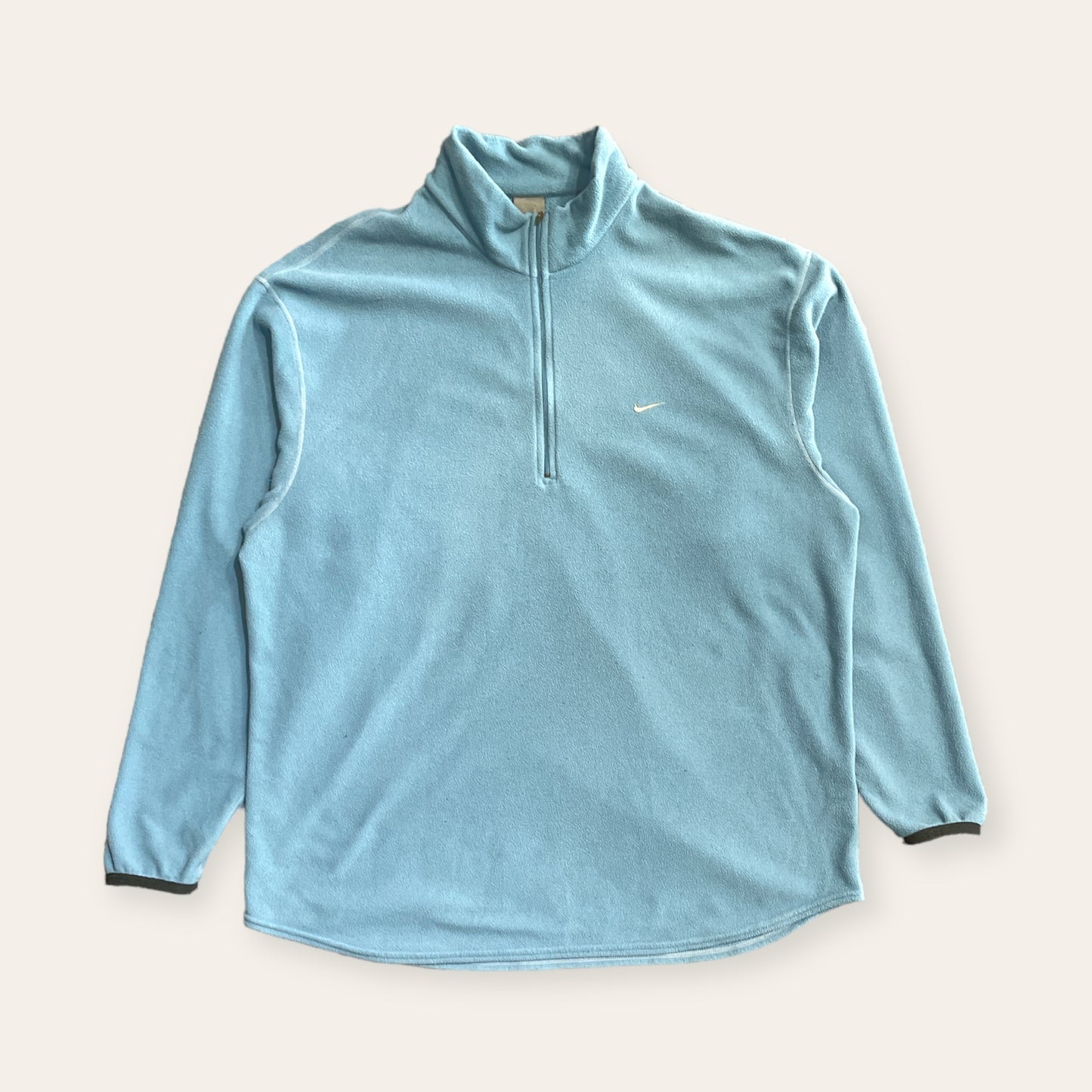 Nike 1/4 Zip Fleece Sweater Blue Size XL