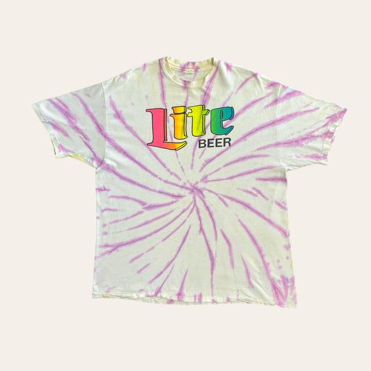 Vintage Lite Beer Tie Dye Tee