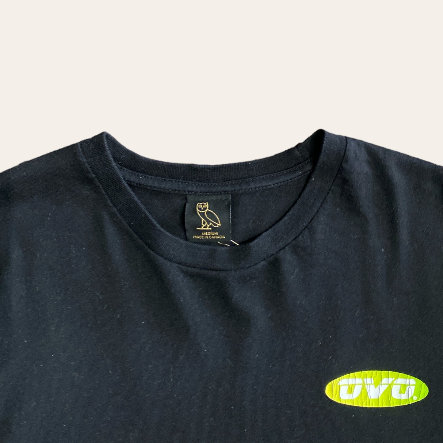 OVO Yellow/Green Black Long Sleeve Size M
