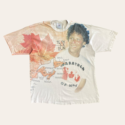 Vintage Terry Fox Run AOP Tee Size XL