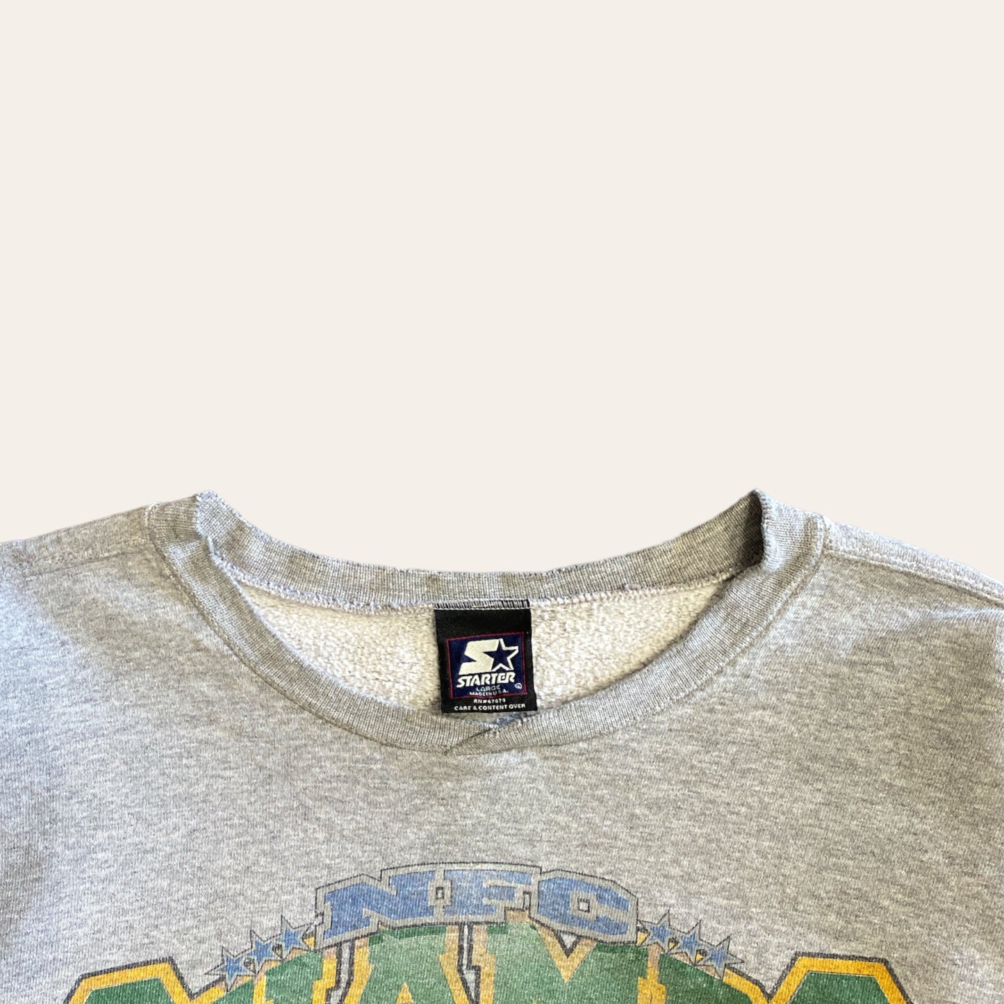 96' Starter Super Bowl XXXII Green Bay Football Sweater Size L