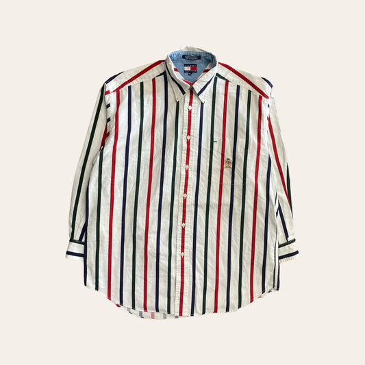 Tommy Hilfiger Striped Collared Shirt Size M