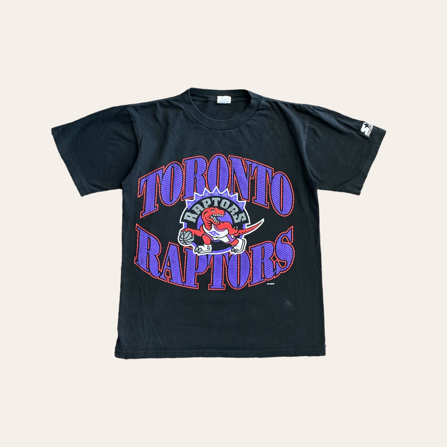 90's Starter Toronto Raptors Tee Black Size S