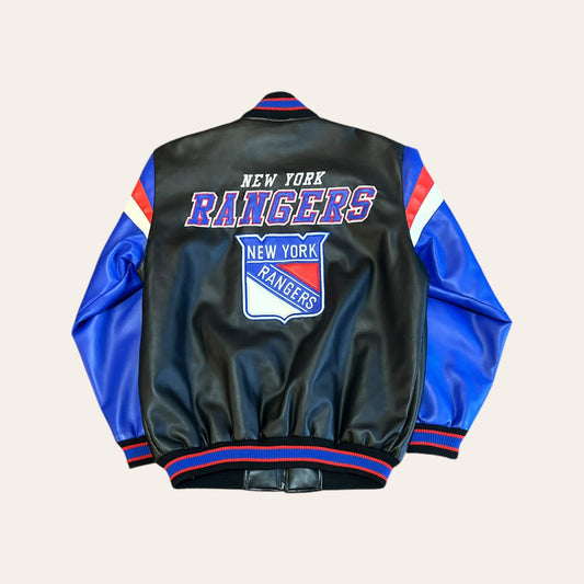 New York Rangers Leather Jacket Size M