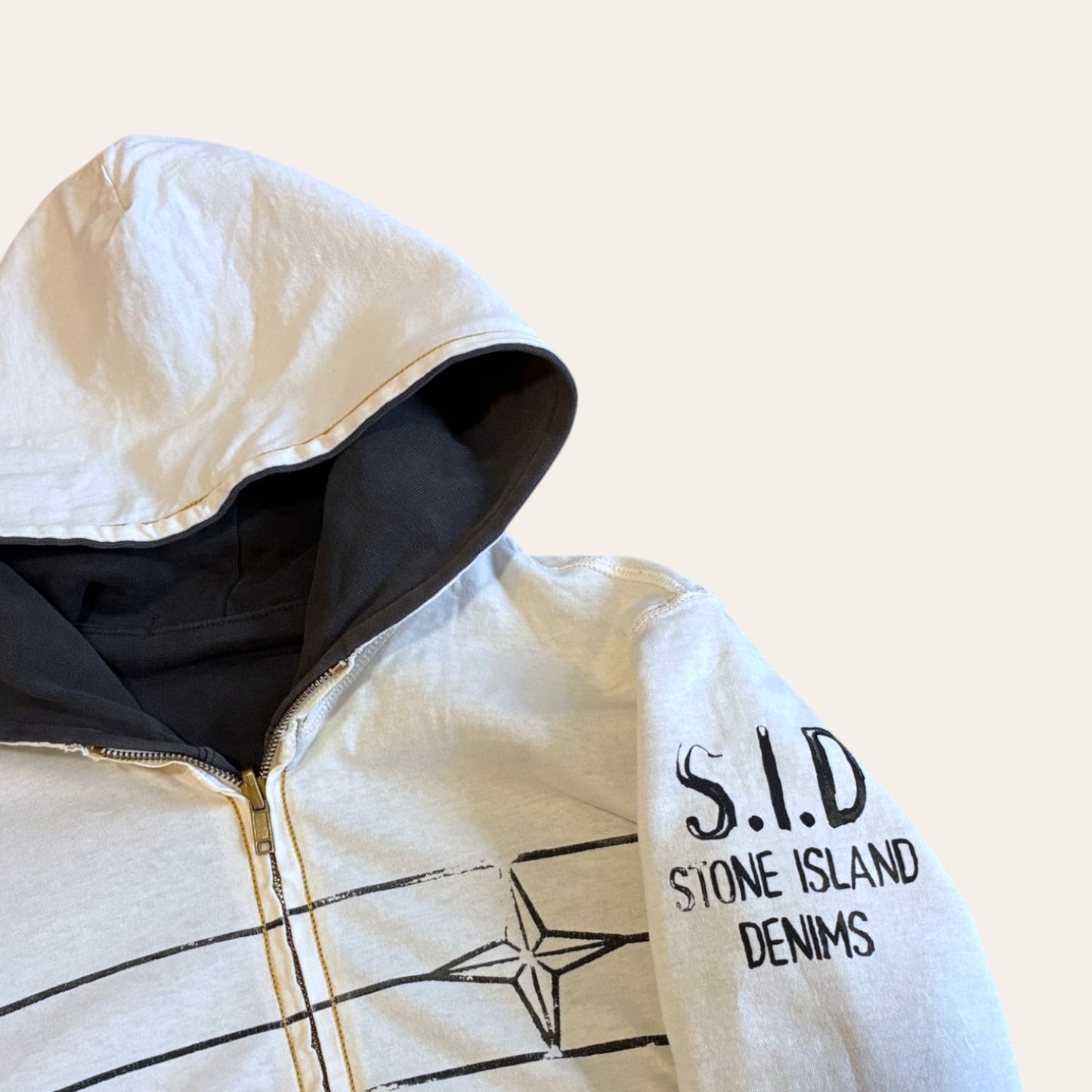 Vintage Stone Island Reversible Zip Hoodie Size M