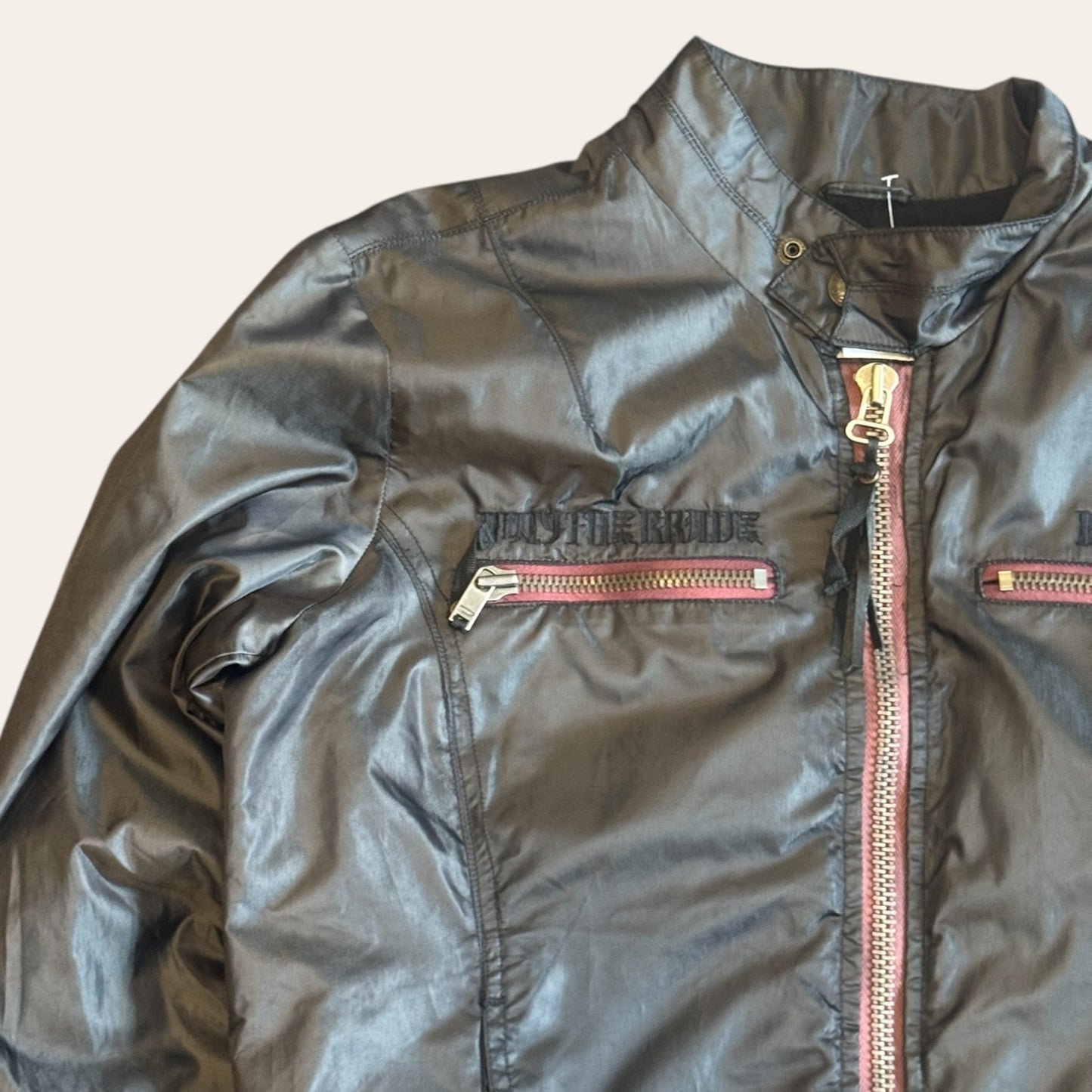 Vintage Diesel Biker Nylon Jacket Size L