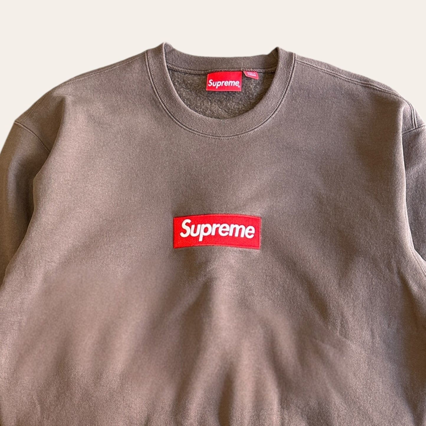 Brand New FW22 Supreme Box Logo Sweater Brown Size XL