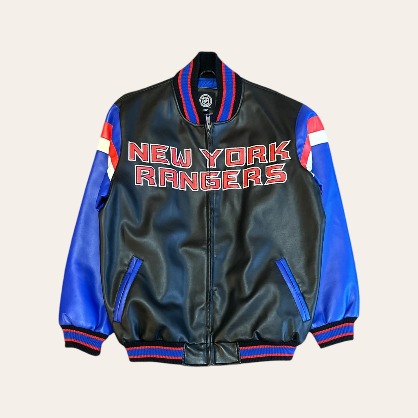 New York Rangers Leather Jacket Size M