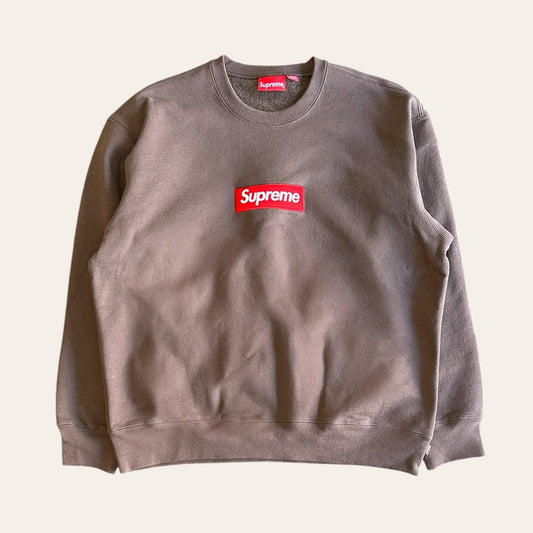 Brand New FW22 Supreme Box Logo Sweater Brown Size XL