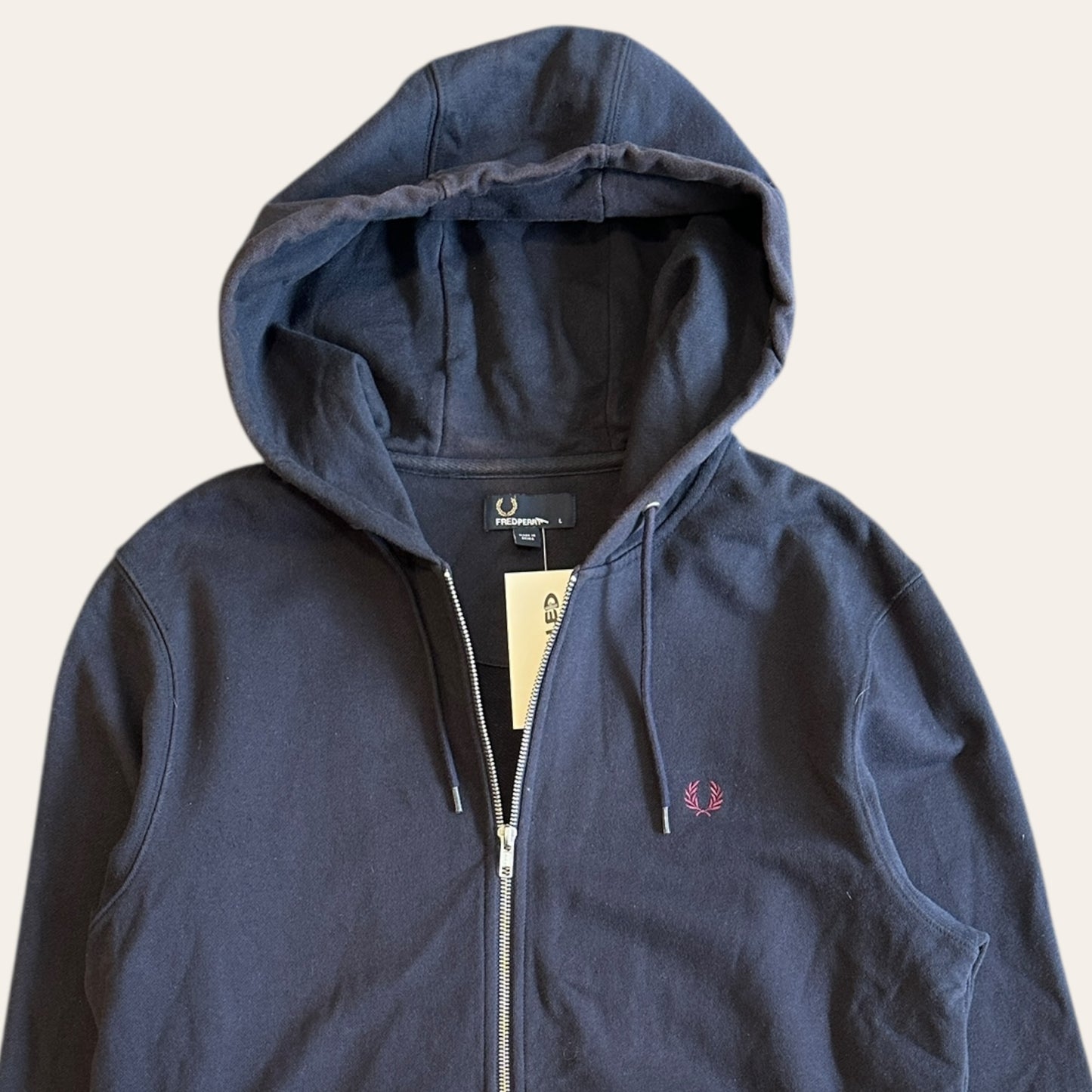 Fred Perry Zip Up Hoodie Size L