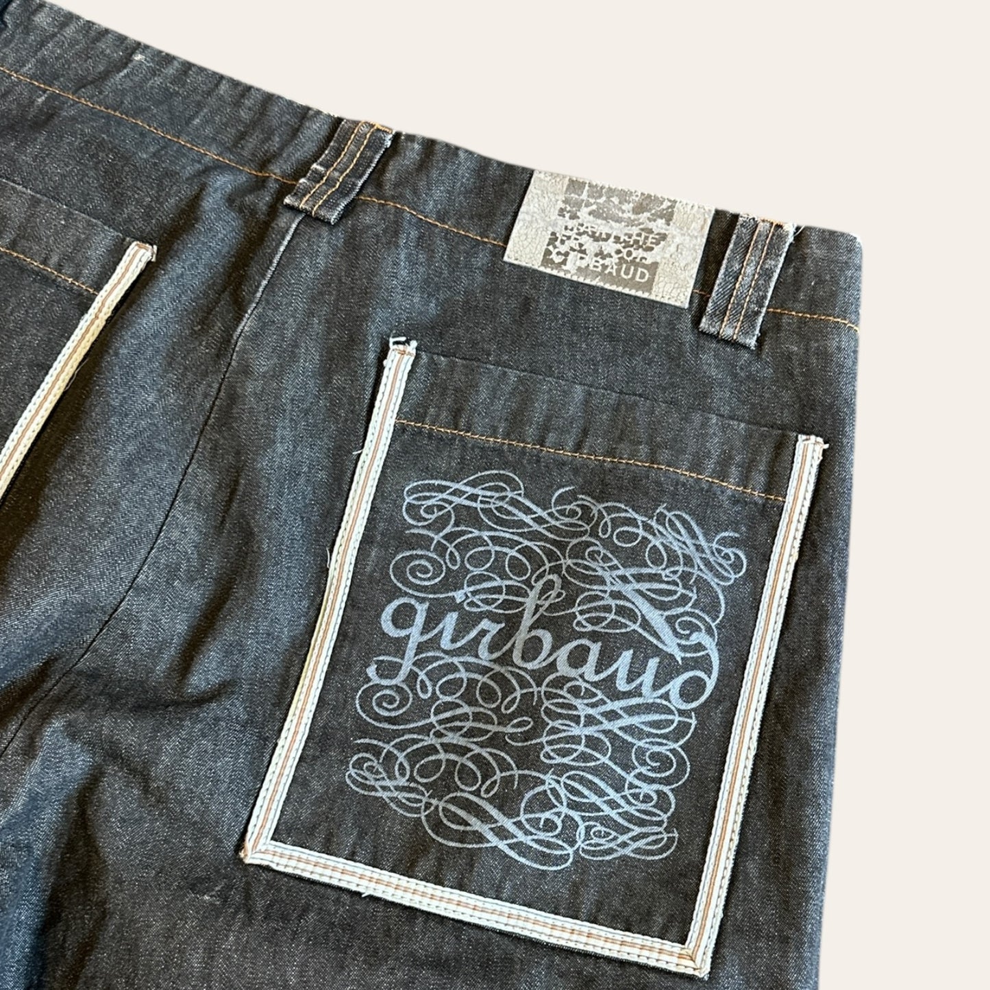 Marithe Francois Girbaud Velcro Denim Size 38