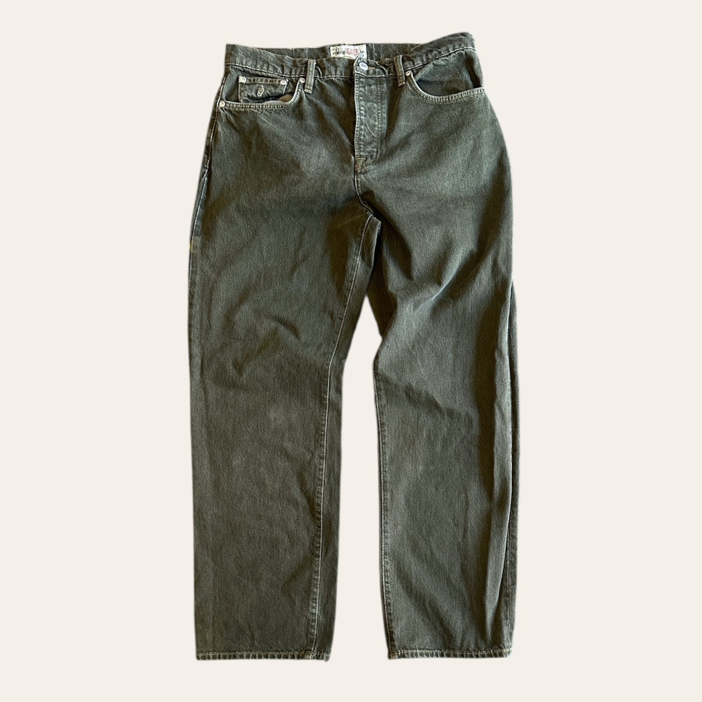 Stussy Classic Jeans Olive Green Size 33