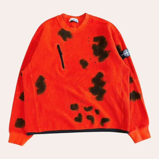Stone Island Hand Coloured Fleece Sweater Size XL