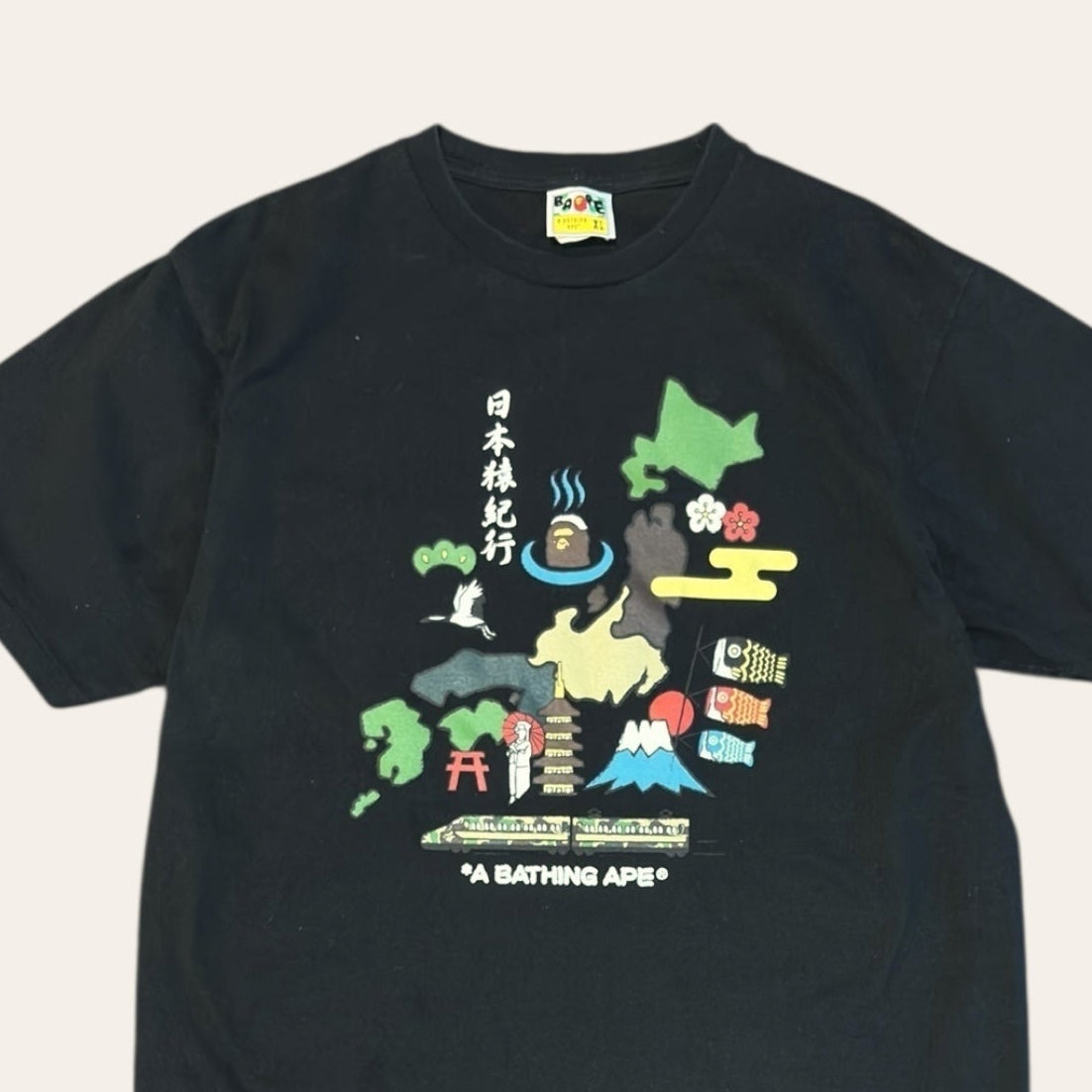 A Bathing Ape Map Tee Black Size XL