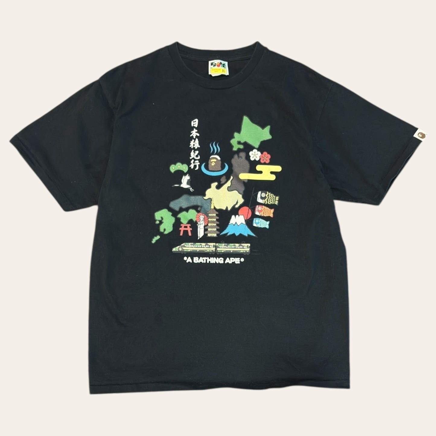 A Bathing Ape Map Tee Black Size XL