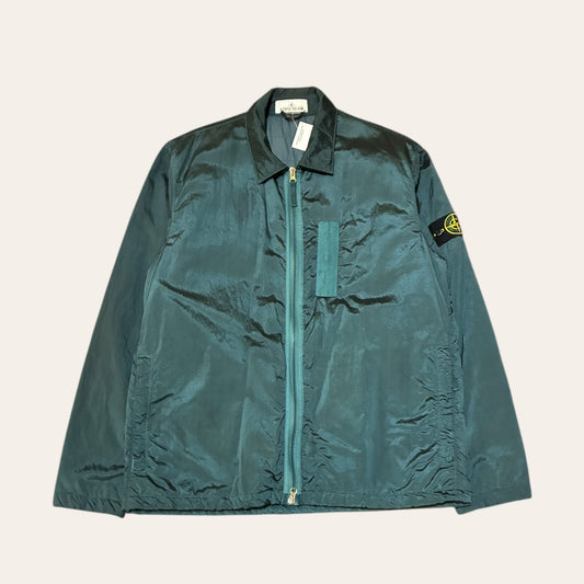 Stone Island Nylon Zip Up Teal Size XL