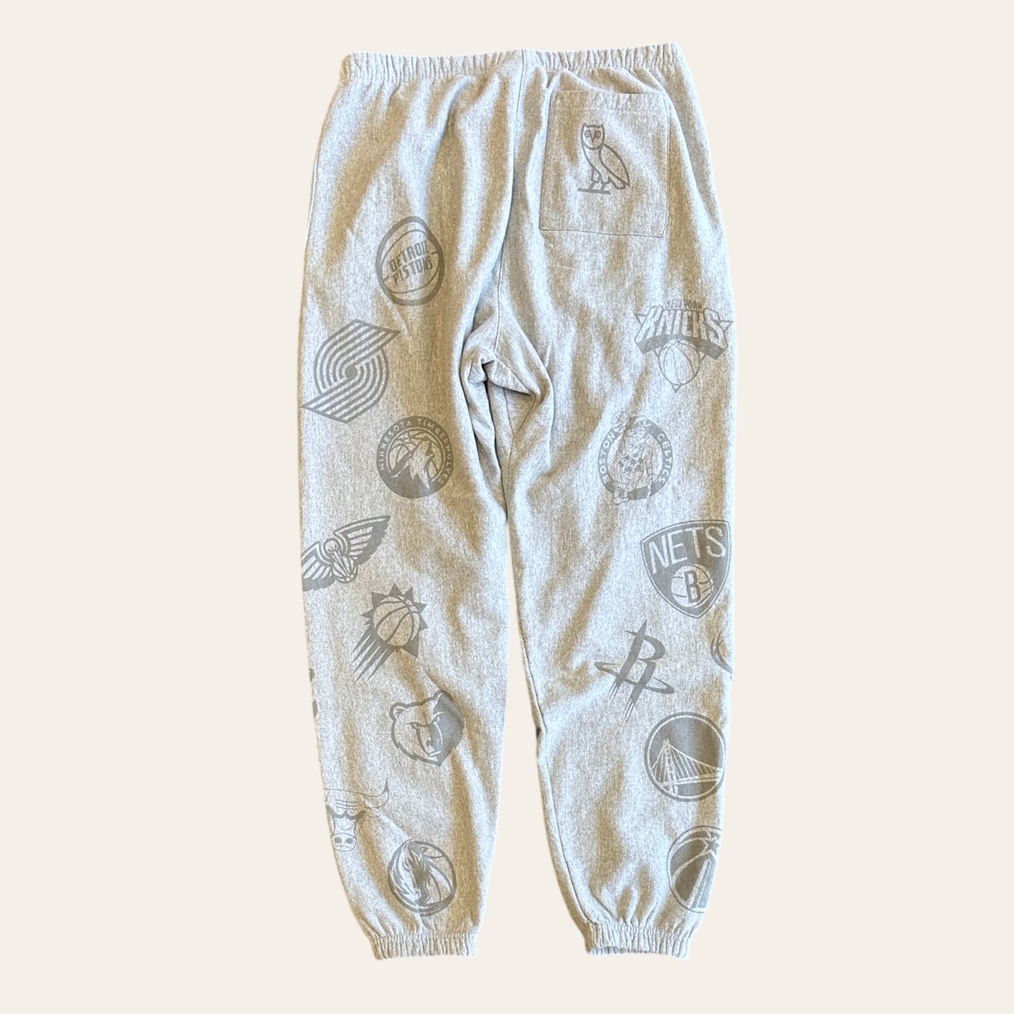 OVO X NBA Sweatpants Grey Size XL