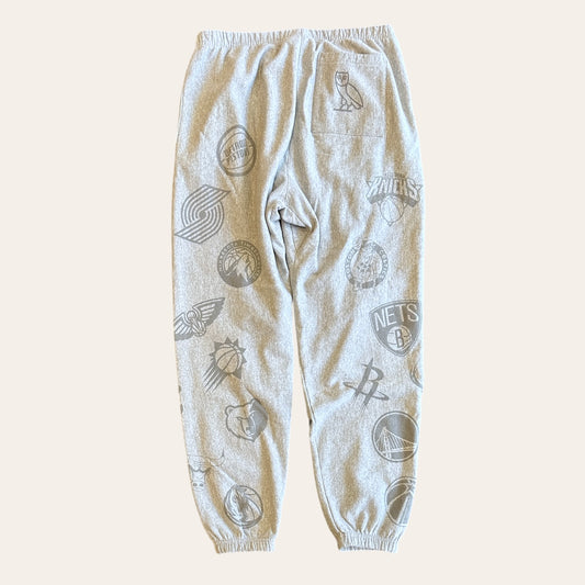 OVO X NBA Sweatpants Grey Size XL