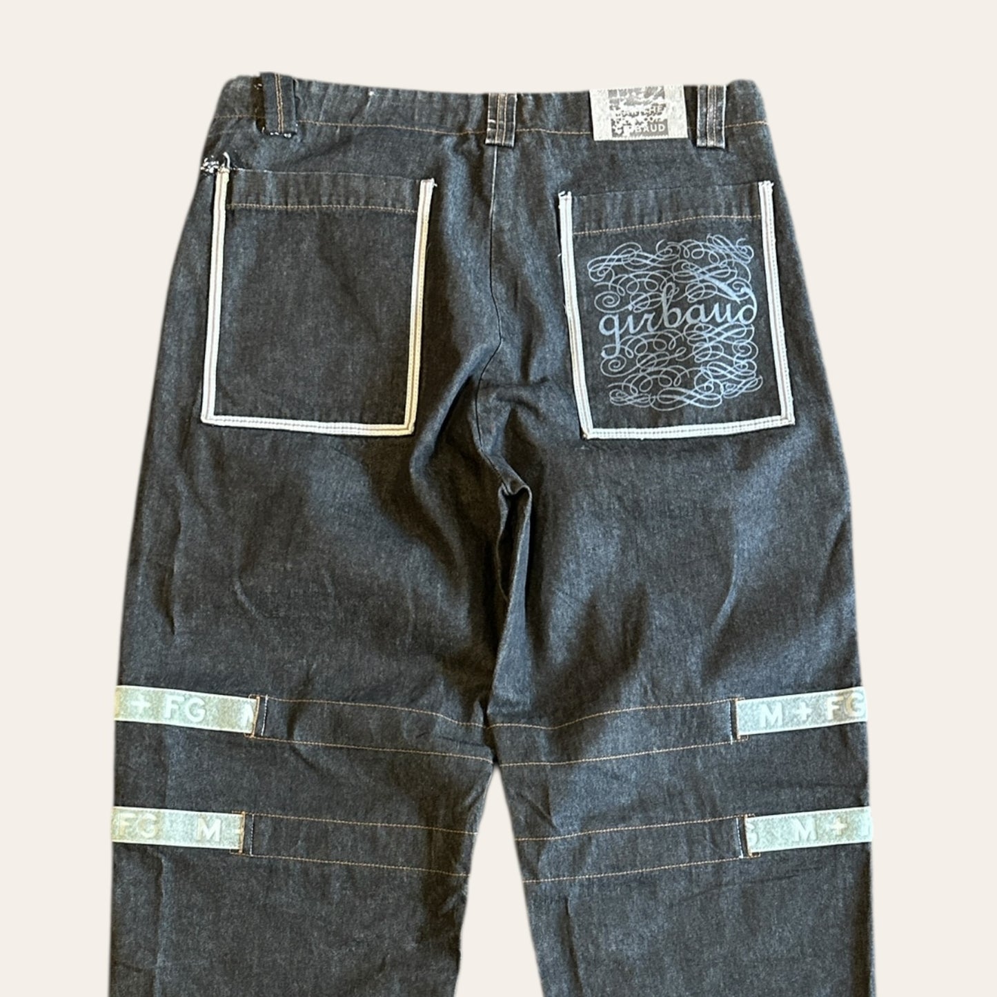 Marithe Francois Girbaud Velcro Denim Size 38