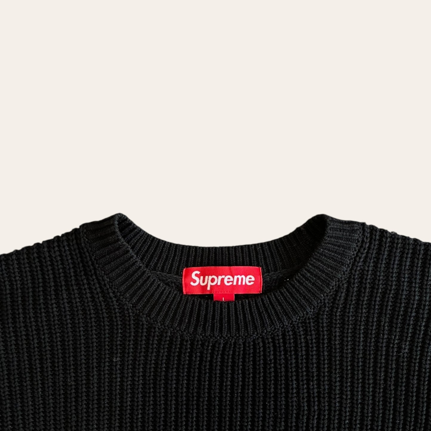 Supreme Old English Printed Knit Sweater Size L