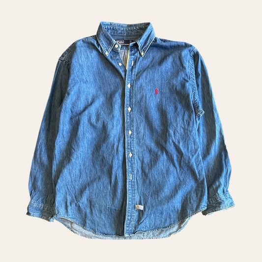 Ralph Lauren Denim Button Up Shirt Size L