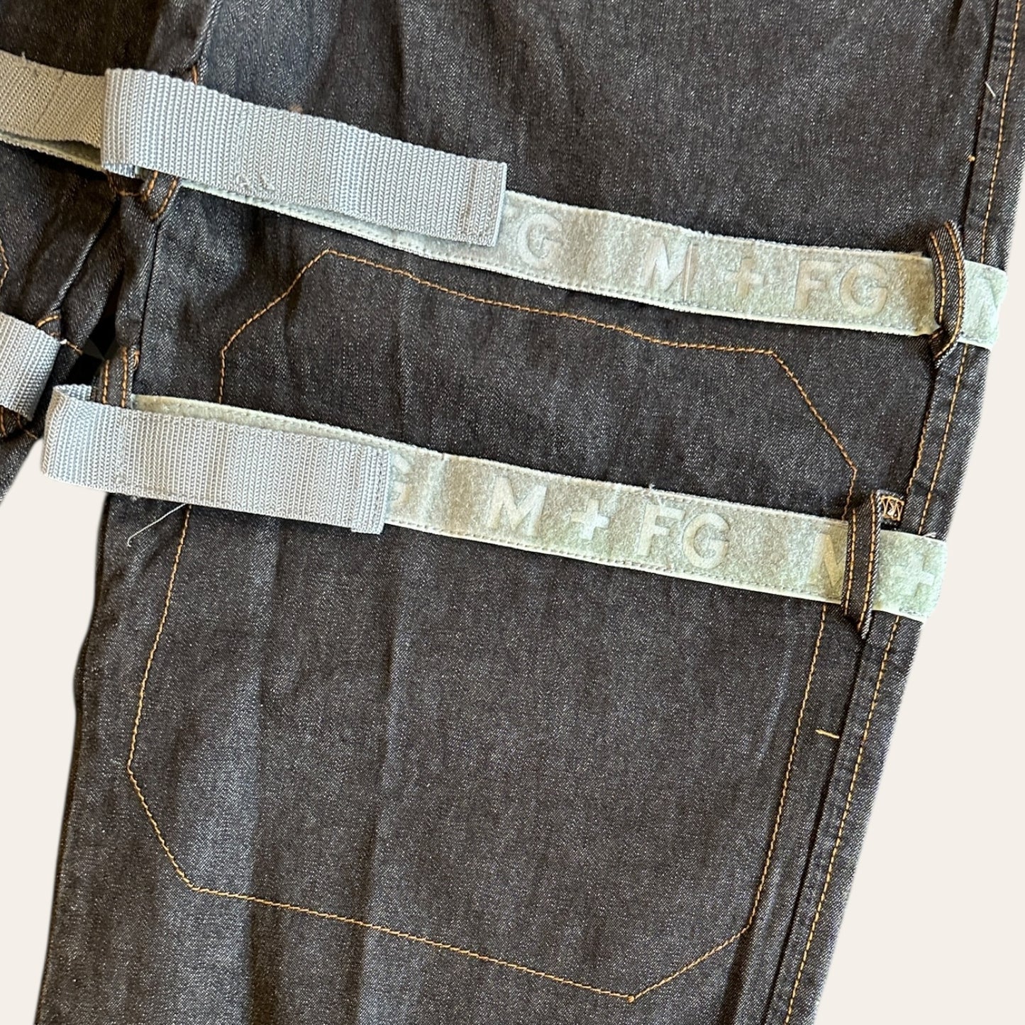 Marithe Francois Girbaud Velcro Denim Size 38