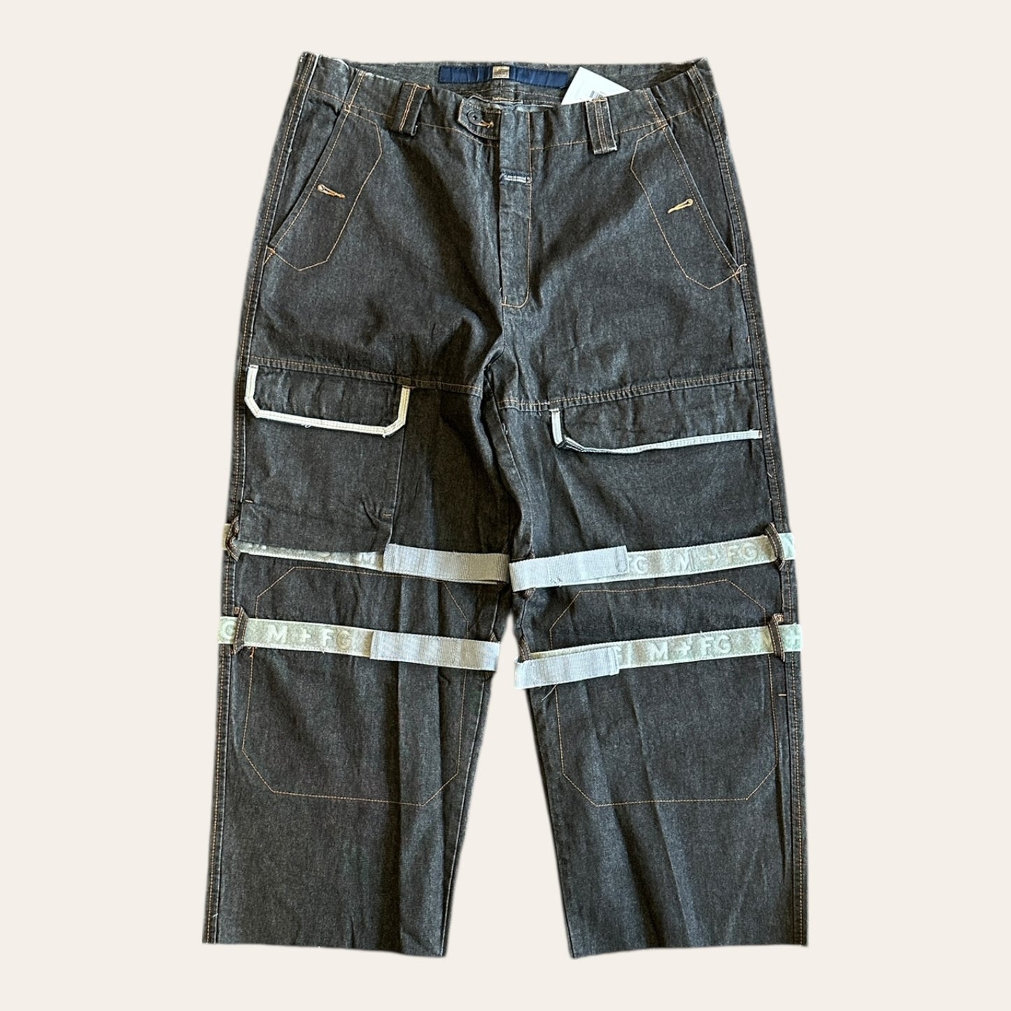 Marithe Francois Girbaud Velcro Denim Size 38