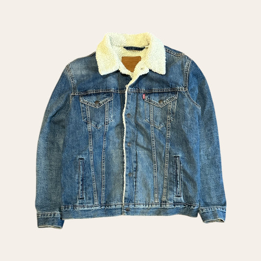 Levis Sherpa Denim Jacket Size L