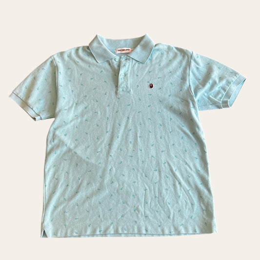 Bape Polo Shirt Blue Size L