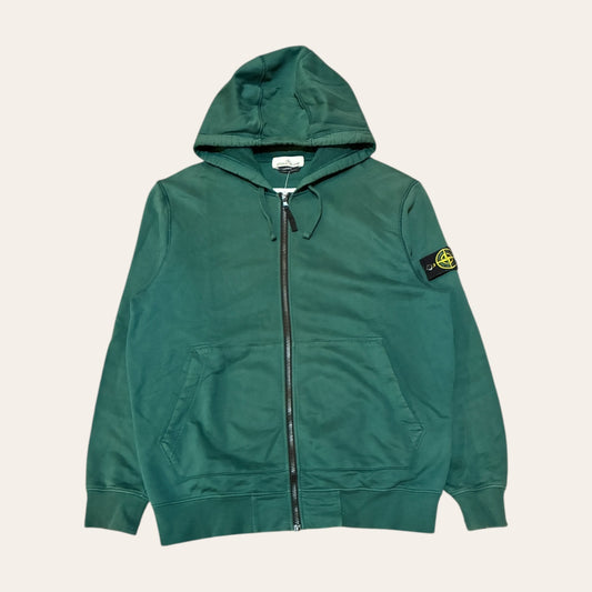 Stone Island Zip Up Hoodie Teal Size XXL