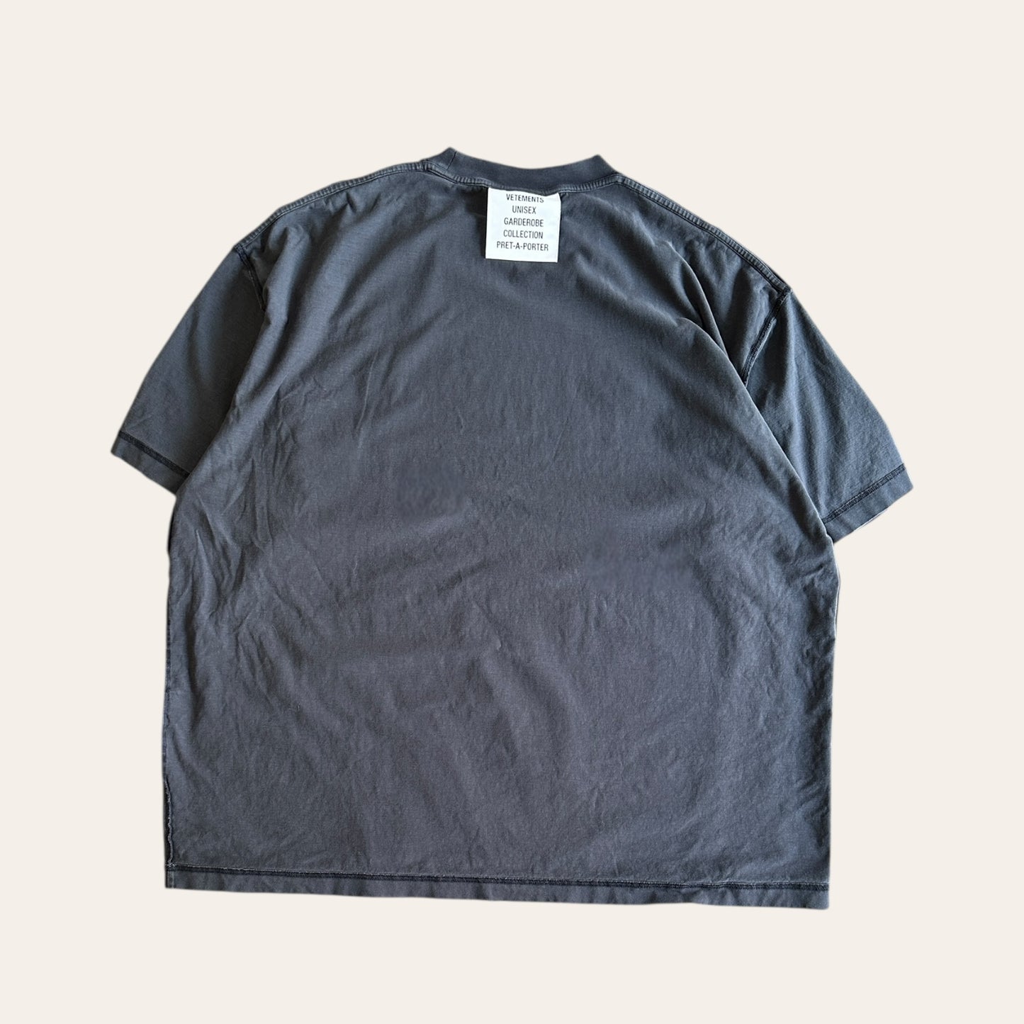 Vetements Inside Out Tee Navy Size XL