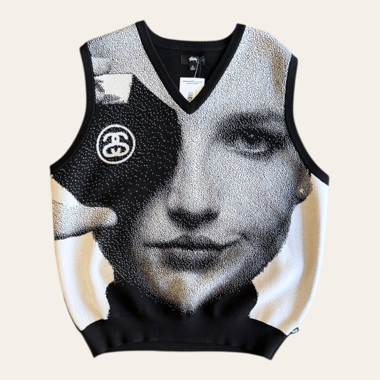 Brand New Stussy Photo Jacquard Vest Size L