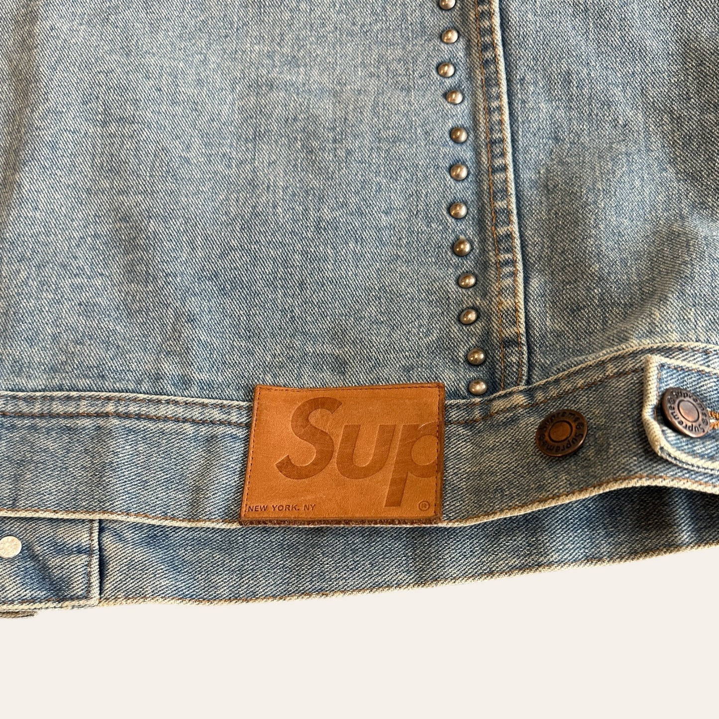 Supreme Studded Denim Jacket Size XL