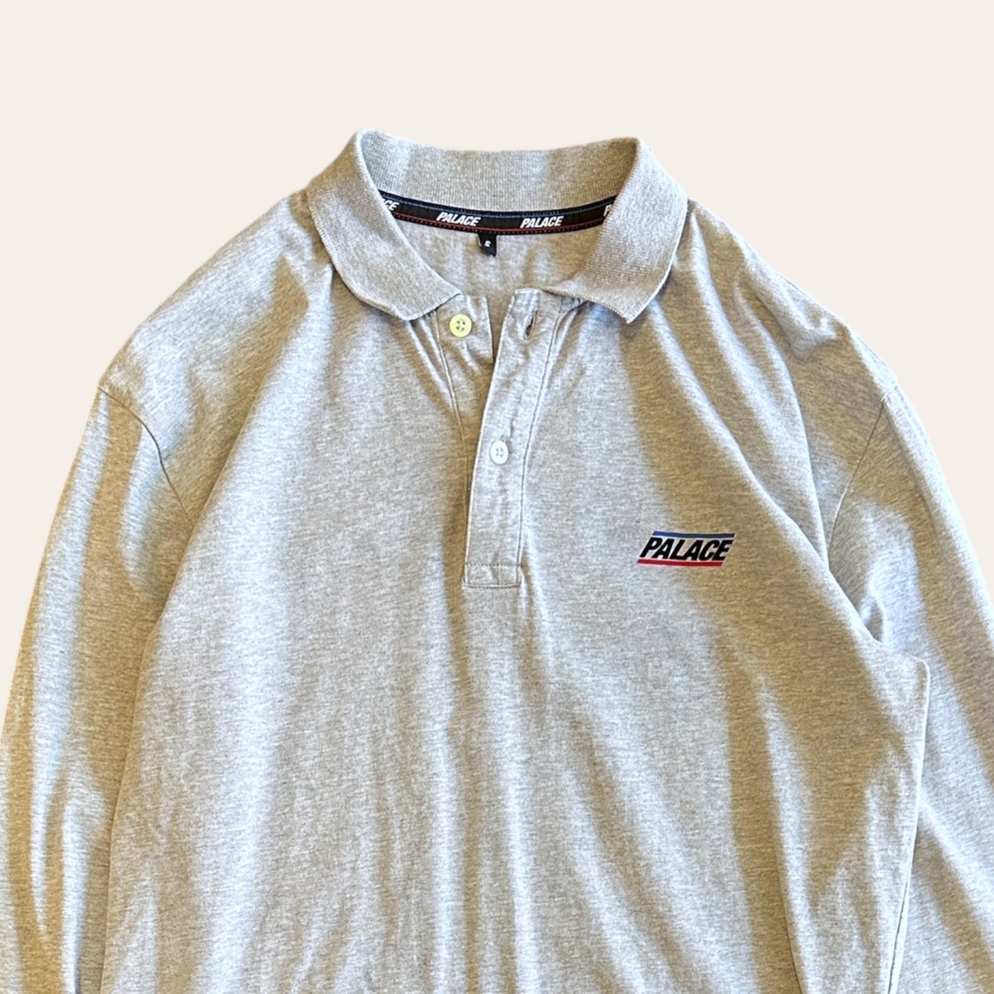 Palace Longsleeve Polo Grey Size S