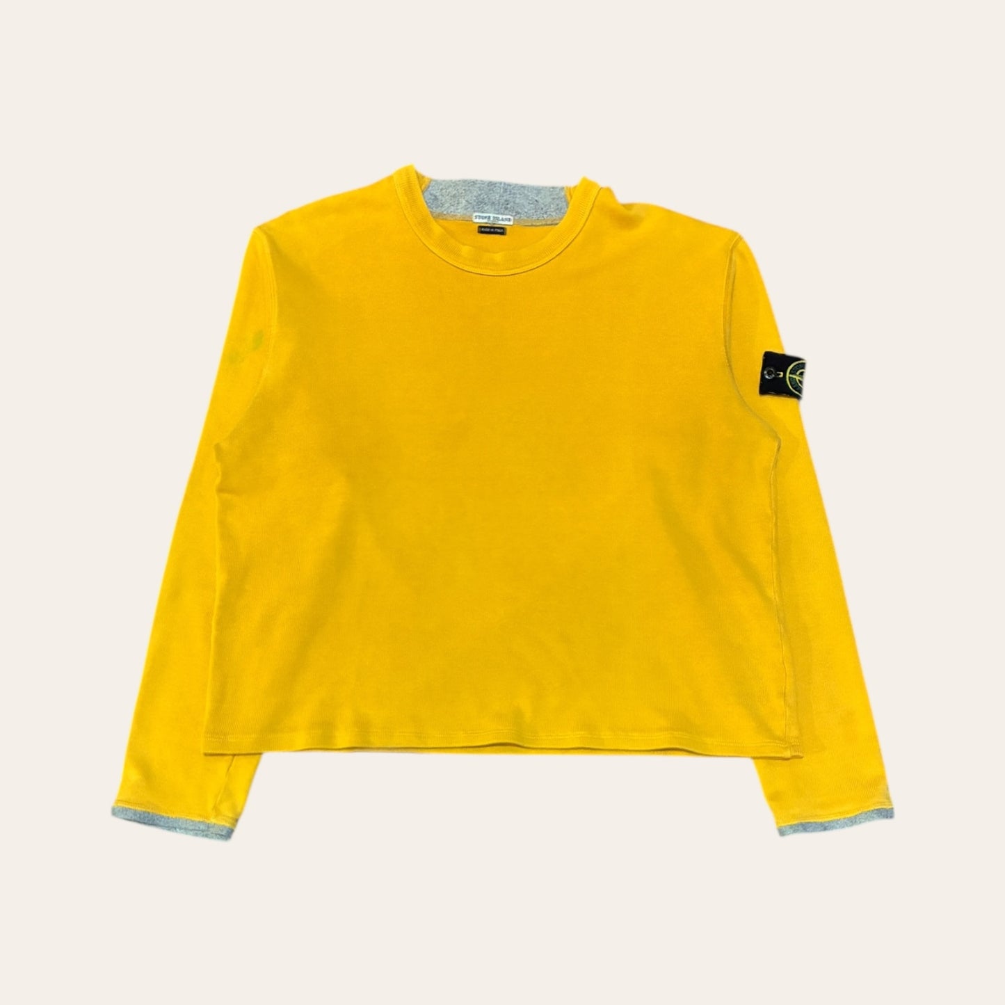 2003 Stone Island Sweater Yellow Size L