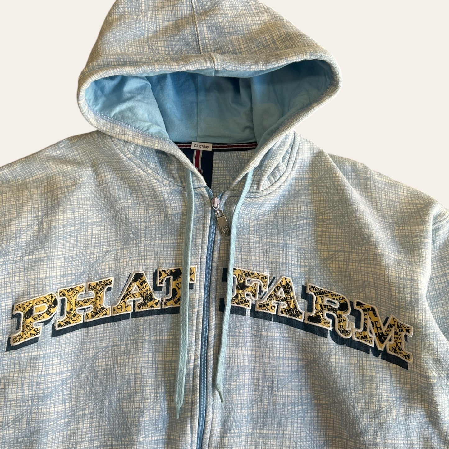 Y2K Phat Farm Zip Up Hoodie Size XXL