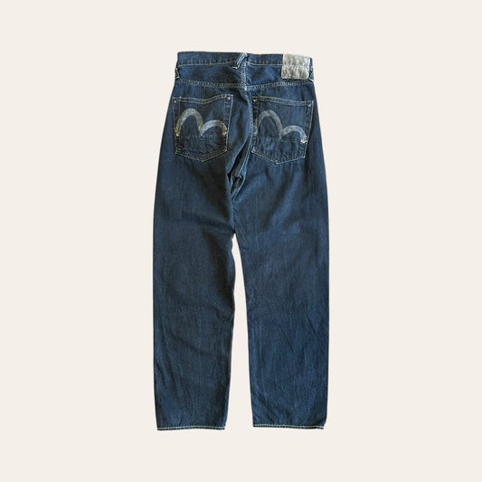 90s Evisu Selvedge Over Dyed Jeans Size 30x28