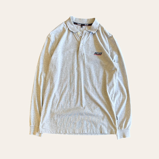 Palace Longsleeve Polo Grey Size S