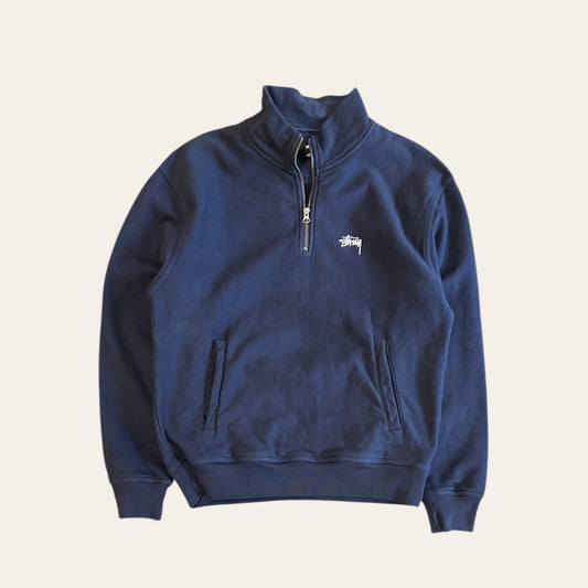Stussy Quarter Zip Navy Size L