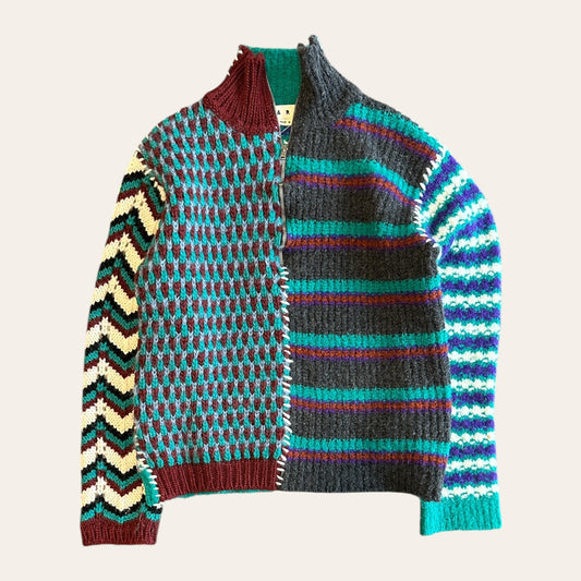 Marni Knit 1/4 Zip Green Size L