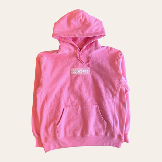 Supreme Pink Box Logo Hoodie Size M