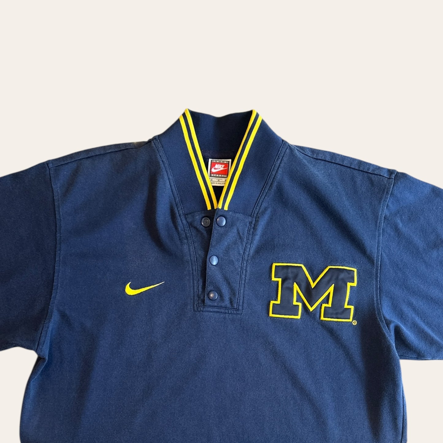 90s Nike Michigan Warm Up Shirt Size M