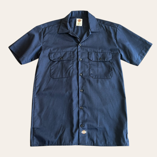 Dickies Button Up Navy Size S