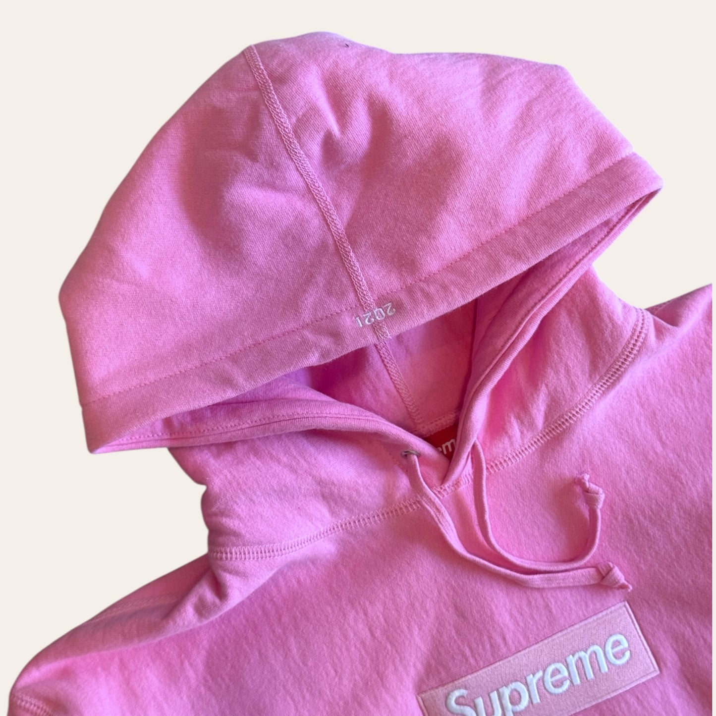 Supreme Pink Box Logo Hoodie Size M